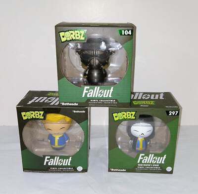 FALLOUT FUNKO DORBZ Lot of 3 POWER ARMOR GRIM REAPERS SPIRIT VAULT DWELLER New