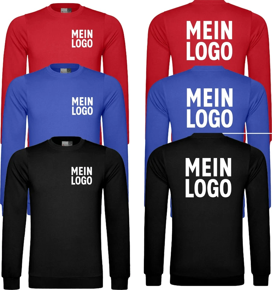 B&C Workwear Sweatshirt Firmenbekleidung mit 2x Firmenlogo Druck - Sweat, Pullover