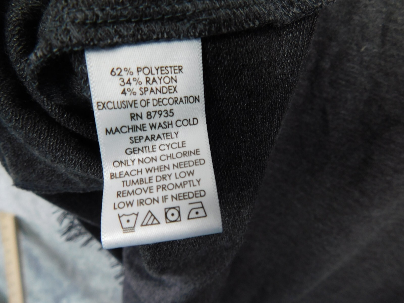 LOGO Lori Goldstein Tunic Womens 3X Gray Sweatshirt Lace Hem Lounge Relaxed