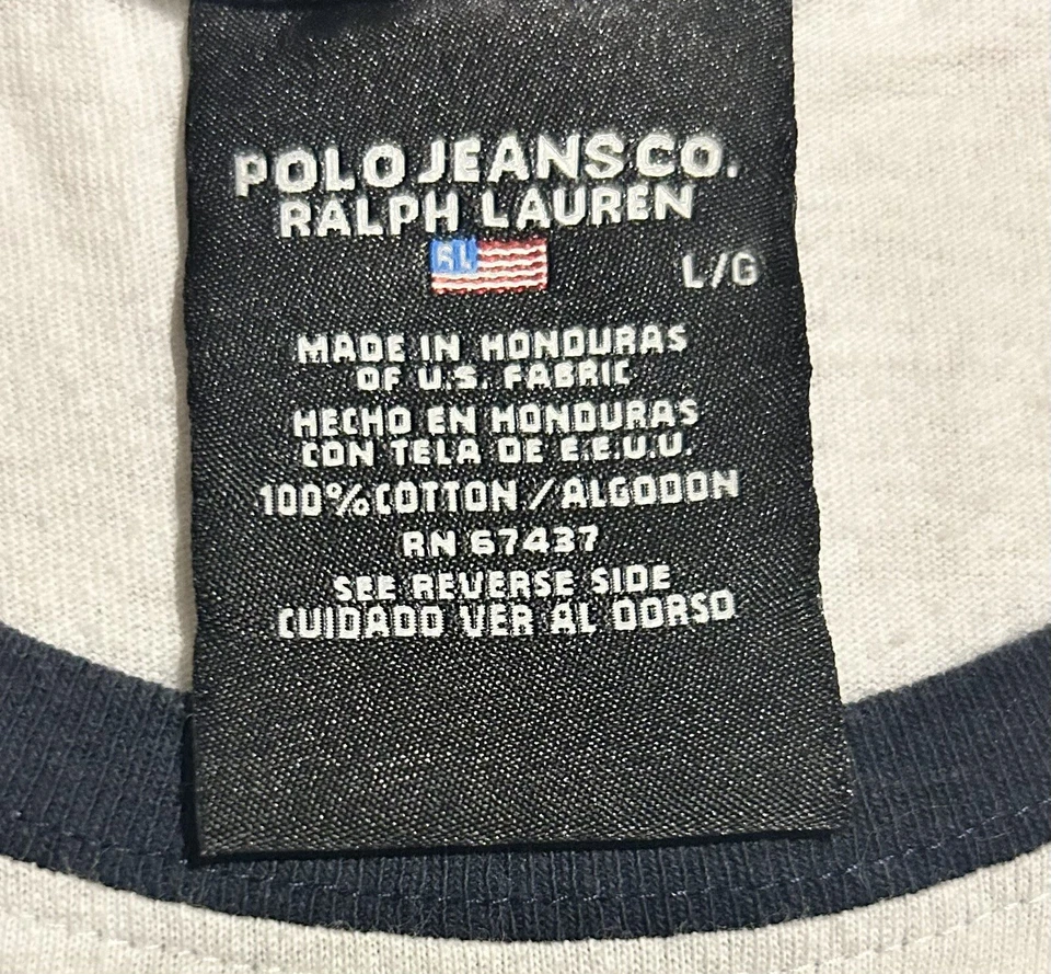 Polo Ralph Lauren Boys Large Navy And White Sleeveless Crew Neck T-Shirt - Image 4 of 4