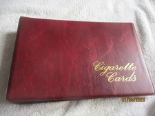 Cigarette Card Album in Burgundy with 20 Sleeves