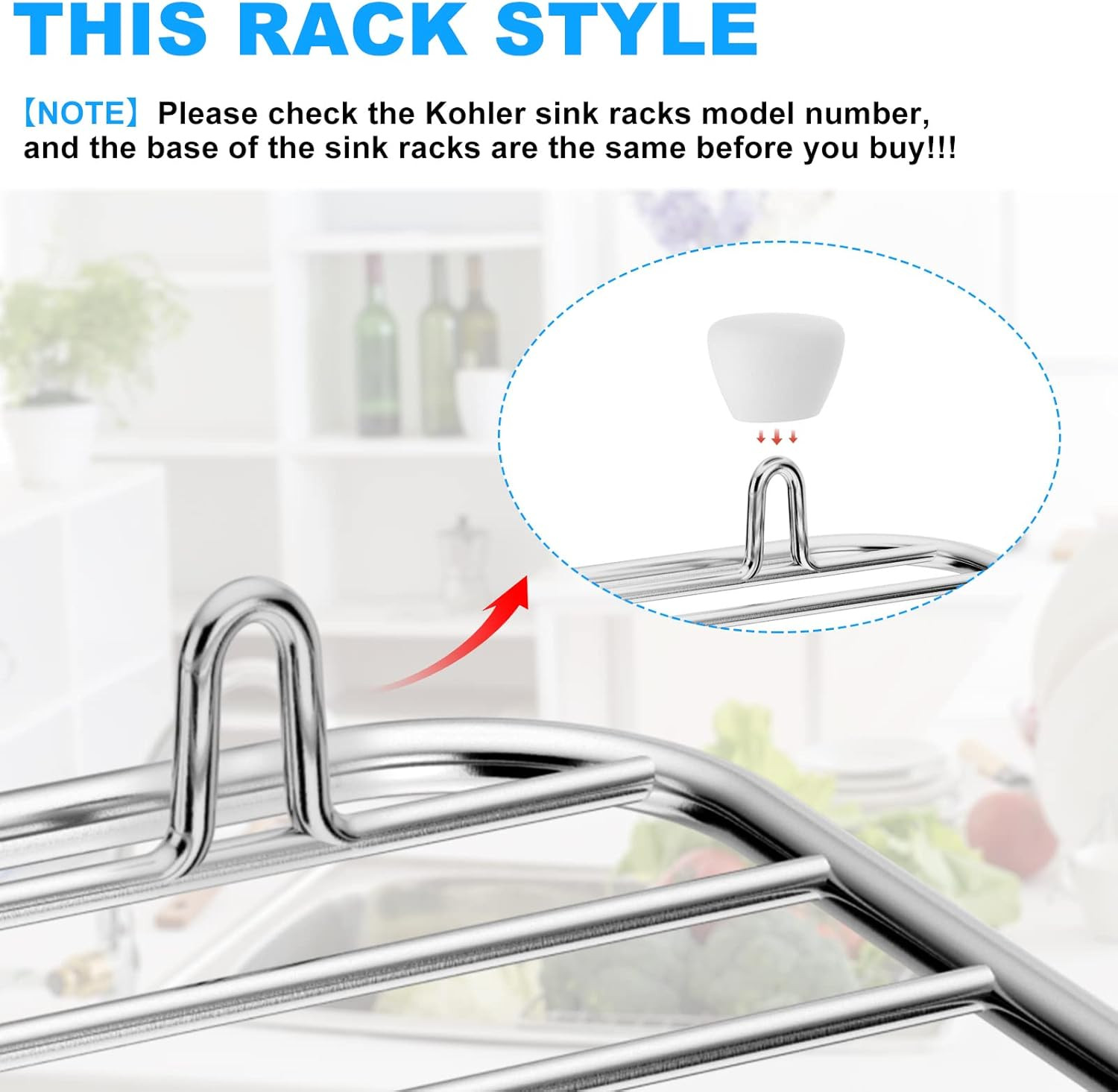 Kitchen Sink Rack Rubber Feet Replacement 20 Pack for Various Kohler Racks