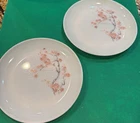 Vintage Pyrex Family Flair Pink Dogwood Dessert Plates Set of 2