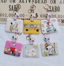 Snoopy ID Badge Holder with Lanyard and Retractable Reel Clip Fashionable Card