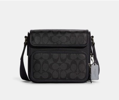 COACH Signature Sullivan Flap Crossbody Leather Bag | C9870