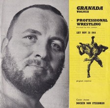 GRANADA WRESTLING Programme @ Woolwich 28th Nov 1964 Kamikaze Boscik Steadman