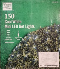 Home Accents 150 Count Cool White Mini LED Net Lights 4 ft. x 6 ft.