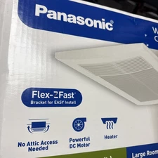 Panasonic Whisper Cozy DC Ceiling Bath Exhaust Fan/Heater w/ Flex-Z-Fast Bracket