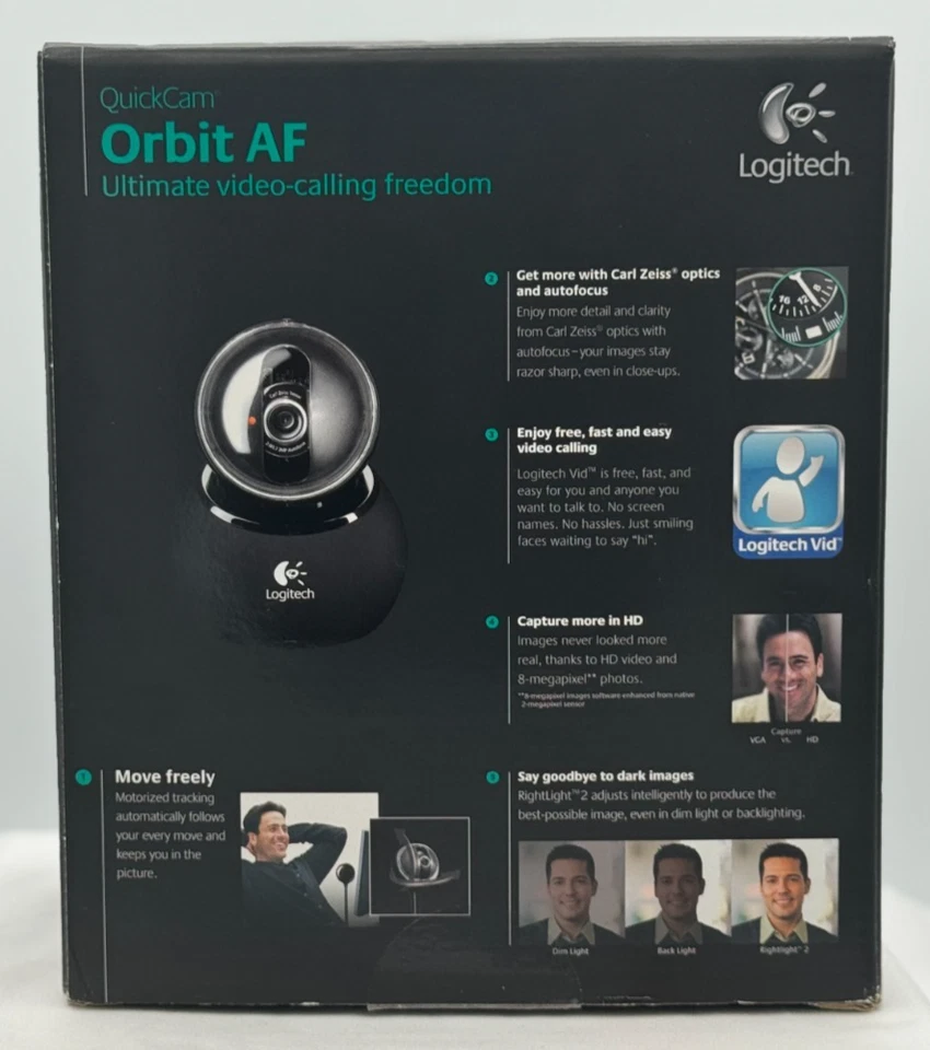 Logitech QuickCam Orbit AF Ultimate Video Calling - Motorized Tracking - New - Image 3 of 4