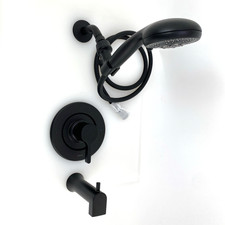 MOEN Beric 82775BL Matte Black Tub Hand Shower Handheld Faucet w/VALVE 5-Spray