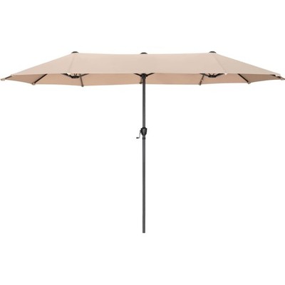 PHI VILLA Sonnenschirm Rechteckig Groß 200×380cm für Garten Terrasse Gartensc...