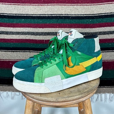 Nike SB Zoom Blazer Mid - Lucky Green Suede Sneaker - Herren UK 7 - Skateschuhe