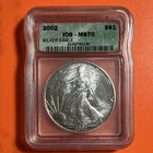 U.S. Mint American Eagle 2002 1 oz .999 Silver ICG MS70 Coin