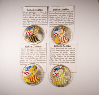 American Eagle Silberdollar (Frühling Sommer Herbst Winter Jahreszeiten) 1 oz