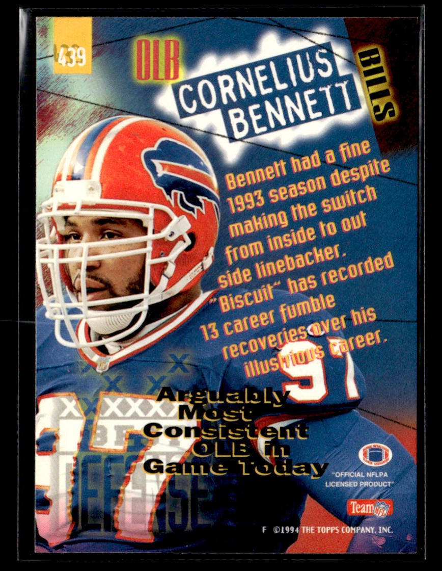 1994 Stadium Club Cornelius Bennett #439