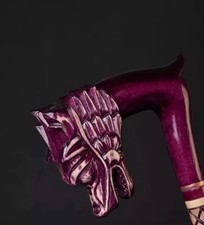 handle Hand carved purple dragon Wooden Walking stick walking cane Christma best