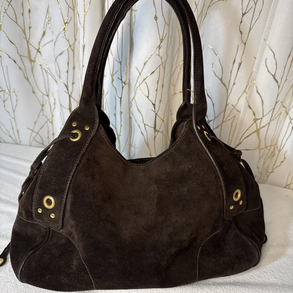 Cartera de gamuza marrón The Original Car Shoe marca Prada Foto 2 de 4