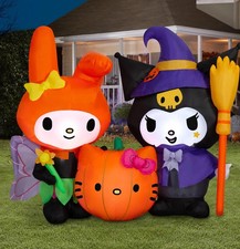 Gemmy Hello Kitty and Friends My Melody  Kuromi Halloween Light Up Inflatable