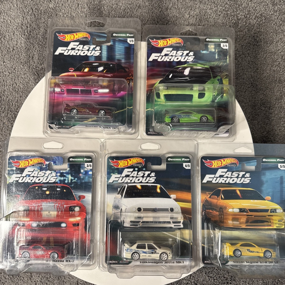 Hot Wheels Premium Fast And Furious Original Fast Complete Set Of