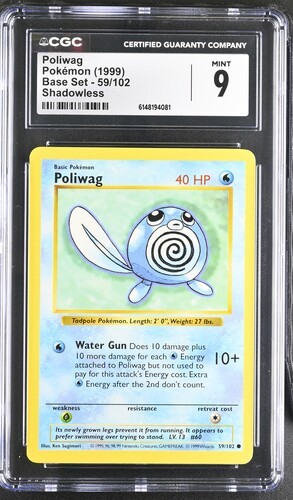 Poliwag (Shadowless) graded CGC 9 for sale on eBay