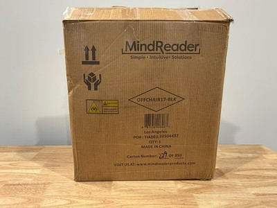 Mind Reader Ergonomic Mesh Mid-Back Swivel Executive Office Chair, Black