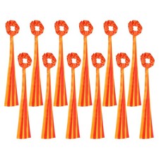 Rainbow Dance Ribbons, Wrist Streamers 20"  12 Pcs  Red  Orange