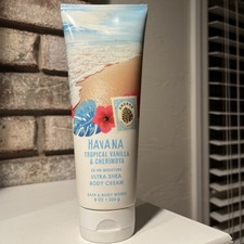 Bath Body Works Havana Tropical Vanilla & Cherimoya Ultra Shea Cream New 8oz