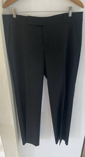 St. John Black Woven Dress Pants As-New Career Trousers Mid Rise Straight Leg 10
