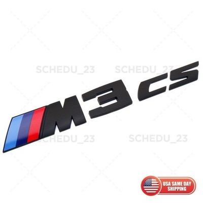 F80 F80N Matte Black Competition M3 CS Logo Emblem Badge Trunk M Performance