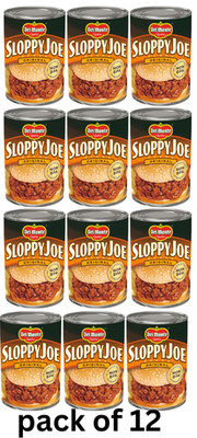 Del Monte Sloppy Joe Original, Ground Meat Sauce 15oz (12 Cans)