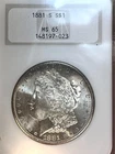 1881 S  MORGAN DOLLAR  NGC MS 65 GEM BU  ORIGINAL 1ST HOLDER OUTSTANDING