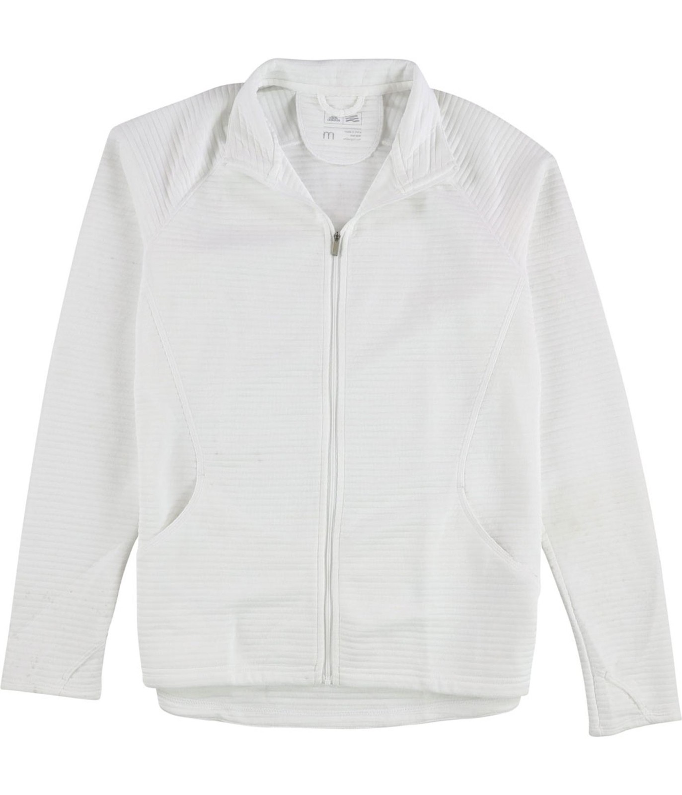 Adidas Womens Solid Field Jacket, White, Medium - image 3