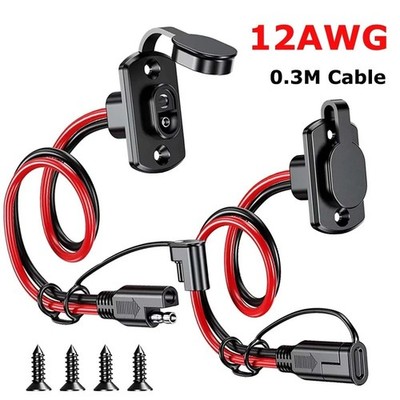 SAE Schnellverbinder Kabelbaum 12AWG Stecker auf Buchse Wasserdicht Verlängerungskabel 2Set