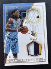 2013-14 Panini National Treasures - Nba Game Gear Duals Kenneth Faried #39 /25