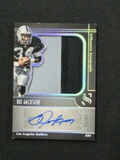 Autógrafos Panini Silhouette Bo Jackson Silhouette 2025 holograma plateado/15 Raiders