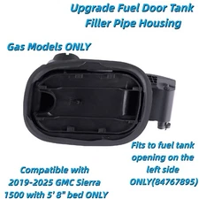 Upgrade Fuel Door Tank Filler Pipe Housing Fits 2019-25 GMC Sierra 1500 84767895