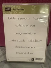 Stampin Up Sweet Essentials Stamp Set Of 8 Stamps Retired 126457