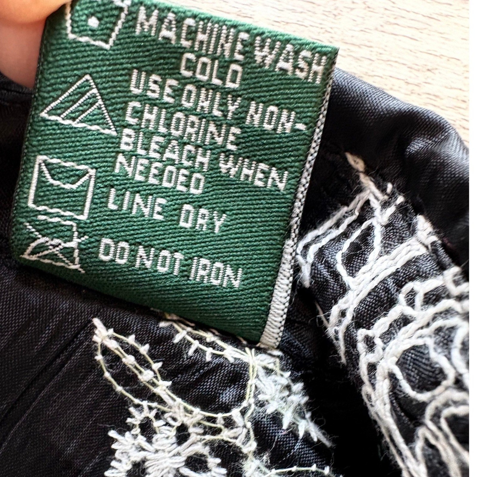 Lemon Grass Studio Button Down Blouse Black White… - image 6