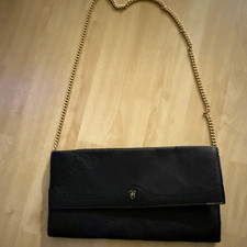Damen Leder Clutch schwarz, klein, rechteckig...