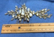 VINTAGE GOLD Bridal Comb Jewels Crystal Bridal Comb Wedding Hair Accessories