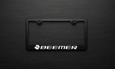 Beemer Racing Ghost Black Metal License Plate Frame Fits All Bmw Models