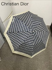 Christian Dior Trotter Logo Umbrella Folding Case Included Authentic