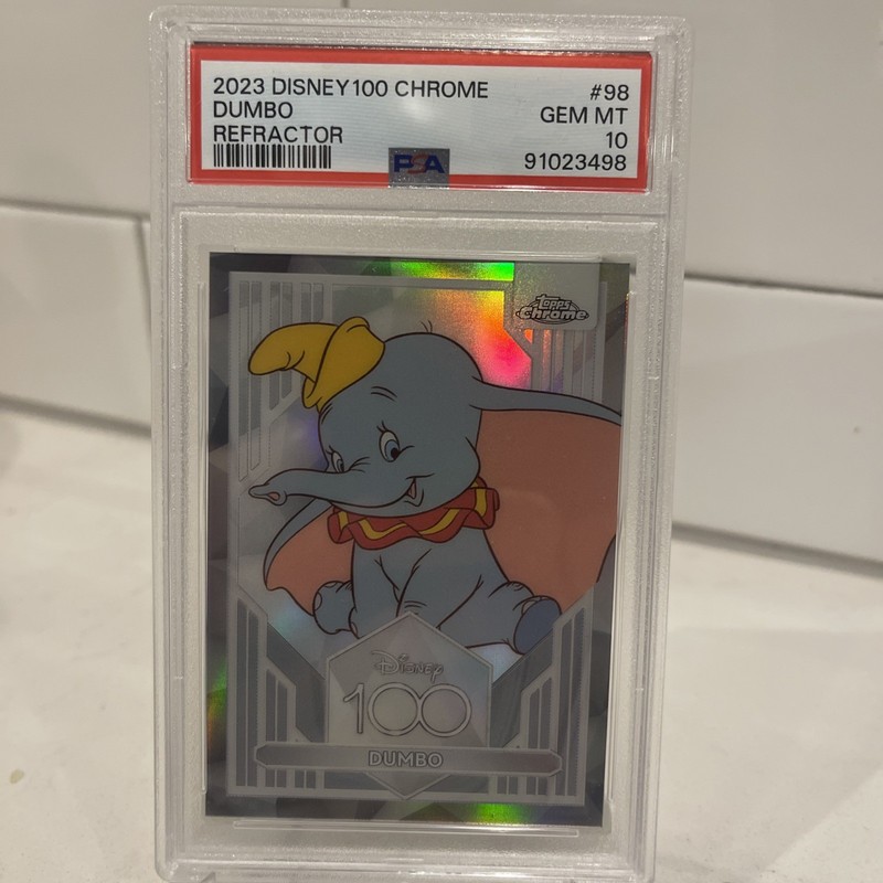2023 Topps Chrome Disney 100 Dumbo #98 Refractor PSA 10