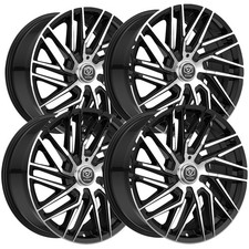 Set Of 4 Edge Street 355mb 20x8.5 5x4.55x120 40mm Blackmachined Wheels Rims