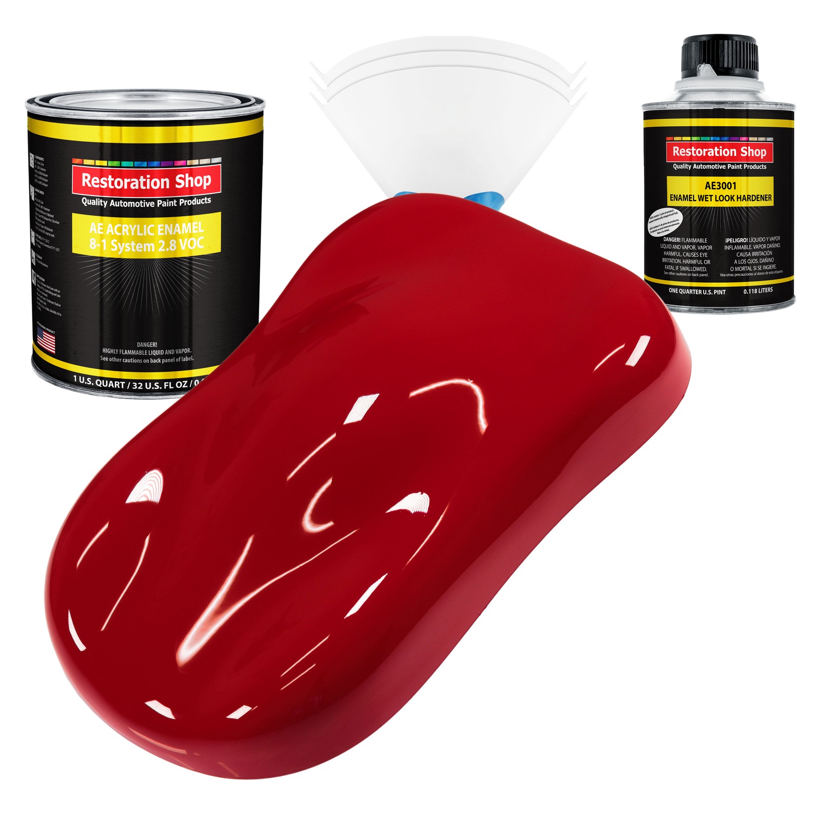 Restoration Shop Quarter Mile Red Acrylic Enamel Auto Paint Quart Kit  