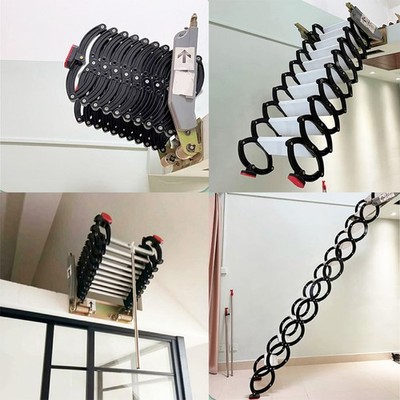 Used Loft Stairs Attic Ladder Pull Down Thickened Folding Way Telescopic 8.2Ft