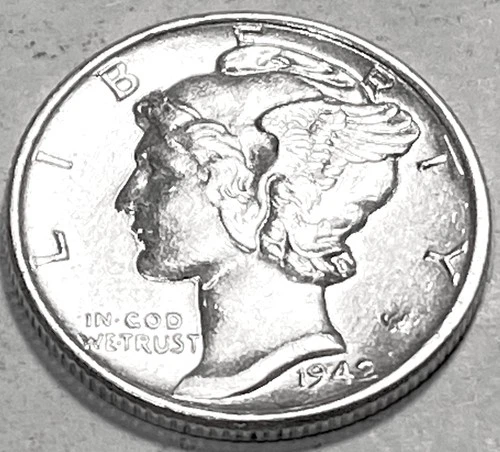 1942 P MERCURY DIME SUPERB GEM BU +  No Reserve  *J1905