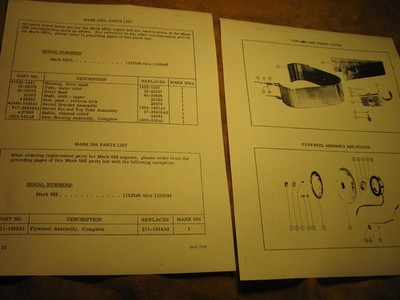 Mercury MARK 58EL  parts list catalog outboard