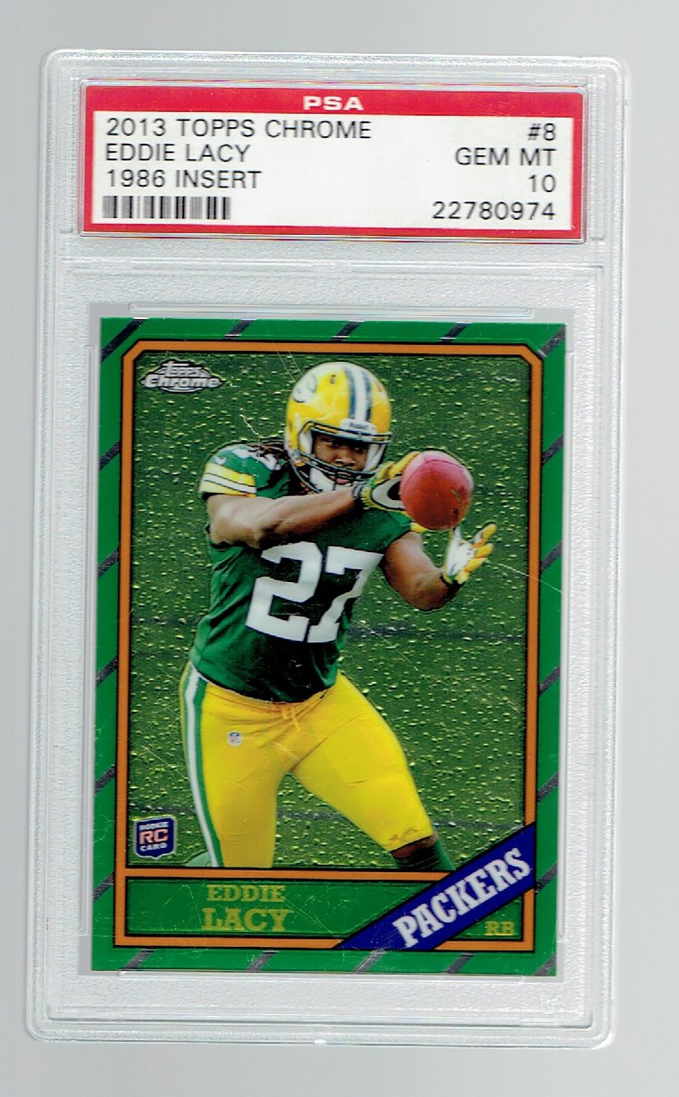 Eddie Lacy 2013 Topps Chrome 1986 Topps #8 PSA 10 GEM MINT Rookie RC Packers