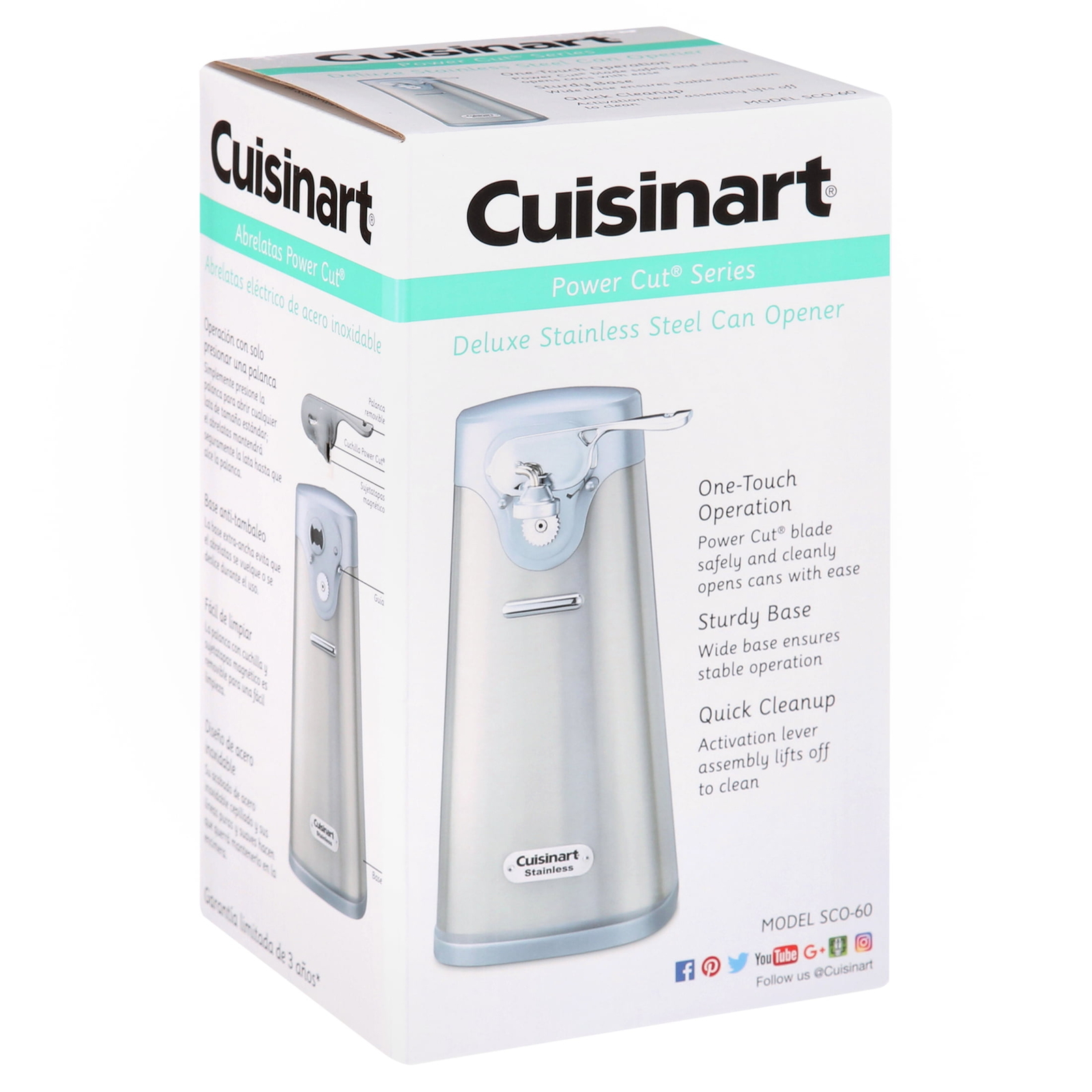 Cuisinart SCO60 Deluxe Stainless Steel Electric Can Opener eBay